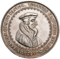 Schweiz: Genf: Silbermedaille 1641 Von Sebastian Dadler Auf Die Jahrhundertfeier Der Einfühurng Der - Other & Unclassified