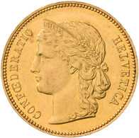 Schweiz - Anlagegold: 20 Franken 1896 B Helvetia. KM# 31.3, Friedberg 495. 6,45 G, 900/1000 Gold. Kr - Otros & Sin Clasificación
