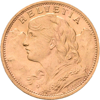 Schweiz - Anlagegold: Lot 2 Goldmünzen: 20 Franken 1922 B (Vreneli), KM# 35.1, Friedberg 499. Jede M - Sonstige & Ohne Zuordnung