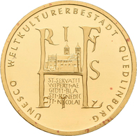 Deutschland - Anlagegold: 2 X 100 Euro 2003 Quedlinburg (A - Berlin), In Originalkapsel Und Etui, Mi - Allemagne
