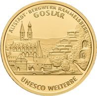 Deutschland - Anlagegold: 2 X 100 Euro 2008 Altstadt Goslar (D,F), In Originalkapsel Und Etui, Mit Z - Allemagne