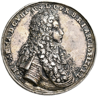 Altdeutschland Und RDR Bis 1800: Bayern, Maximilian II. Emanuel 1679-1726: Silbergußmedaille 1688, V - Otros & Sin Clasificación