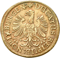 Altdeutschland Und RDR Bis 1800: Nürnberg: Dukat 1640, Friedenswunschdukat, Vgl. Kellner 63, Vgl. Sl - Otros & Sin Clasificación