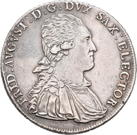 Altdeutschland Und RDR Bis 1800: Sachsen, Friedrich August III. (I.) 1763-1806-1827: Taler 1792 IEC - Other & Unclassified