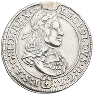 Haus Habsburg: Leopold I. 1657-1705: 1/4 Taler O. J., Hall, 7,03 G, Henkelspur, Fast Vorzüglich. - Sonstige – Europa