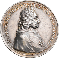 Haus Habsburg: Franz Ferdinand V. Rummel 1706-1716 (Prinzenerzieher): Silbermedaille 1709 Von Philip - Otros – Europa
