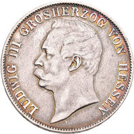 Hessen-Darmstadt: Ludwig III. 1848-1877: Vereinstaler 1871, AKS 120, Jaeger 59, Davenport 707. 18,39 - Autres & Non Classés