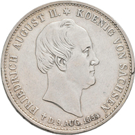 Sachsen: Friedrich August II. 1836-1854: Taler 1854 (Sterbetaler), AKS 117, Jaeger 94, Thun 329. Ran - Altri & Non Classificati