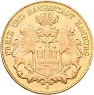 Hamburg: Freie Und Hansestadt: 10 Mark 1903 J, Jaeger 211. 3,94 G, 900/1000 Gold, Sehr Schön. - Pièces De Monnaie D'or