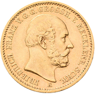 Mecklenburg-Schwerin: Friedrich Franz II. 1842-1883: 20 Mark 1872 A, Jaeger 230. 7,93 G, 900/1000 Go - Monete D'oro