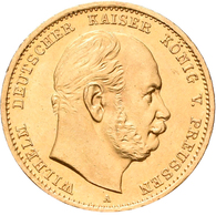 Preußen: Lot 2 Goldmünzen: Wilhelm I. 1861-1888: 2 X 10 Mark 1872 A, Jaeger 242. Jede Münze Wiegt 3, - Gold Coins