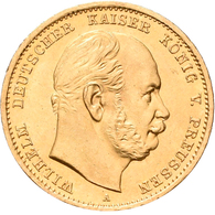 Preußen: Lot 2 Goldmünzen: Wilhelm I. 1861-1888: 2 X 10 Mark 1872 A, Jaeger 242. Jede Münze Wiegt 3, - Monedas En Oro