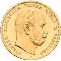 Preußen: Wilhelm I. 1861-1888: 10 Mark 1872 A, Jaeger 242. 3,98 G, 900/1000 Gold. Vorzüglich. - Gouden Munten