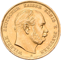 Preußen: Lot 2 Goldmünzen: Wilhelm I. 1861-1888: 2 X 10 Mark 1874 A, Jaeger 245. Jede Münze Wiegt 3, - Monedas En Oro