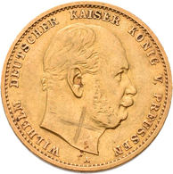 Preußen: Lot 2 Goldmünzen: Wilhelm I. 1861-1888: 2 X 10 Mark 1879 A, Jaeger 245. Jede Münze Wiegt 3, - Gold Coins