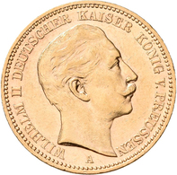 Preußen: Wilhelm II. 1888-1918: 20 Mark 1903 A, Jaeger 252. 7,95 G, 900/1000 Gold. Kratzer, Sehr Sch - Gold Coins