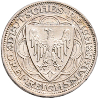 Weimarer Republik: 3 Reichsmark 1927 A, Bremerhaven, Jaeger 325, Kratzer, Randschlag, Sehr Schön. - Altri & Non Classificati