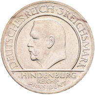 Weimarer Republik: Lot 2 Münzen: 3 Reichsmark 1929 D, Schwurhand, Jaeger 340 + 5 Reichsmark 1929 A, - Autres & Non Classés