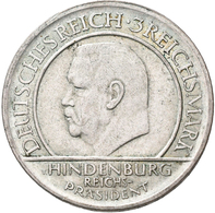 Weimarer Republik: Lot 2 Münzen: 3 Reichsmark 1929 F, Schwurhand, Jaeger 340 + 5 Reichsmark 1929 A, - Altri & Non Classificati
