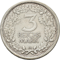 Weimarer Republik: 3 Reichsmark 1931 A, Kursmünze, Jaeger 349, Kratzer, Randschäden, Sehr Schön. - Other & Unclassified