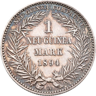 Deutsch-Neuguinea: 1 Neu-Guinea Mark 1894 A, Paradiesvogel, Jaeger 705, AKS 2018, Randfehler, Kratze - Nouvelle Guinée Allemande