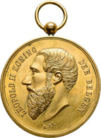Medaillen Alle Welt: Belgien, Stadt Zele: Bronzemedaille 1900, Vergoldet, Signiert "H. Ft.", Preisme - Unclassified