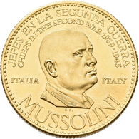 Medaillen Alle Welt: Italien: Benito Mussolini (1883-1945); Goldmedaille 1957 Der Banco Italo-Venezo - Non Classés