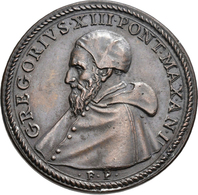 Medaillen Alle Welt: Italien-Kirchenstaat, Gregor XIII. 1572-1585: Bronzemedaille AN I/1572, Geferti - Unclassified