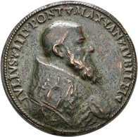 Medaillen Alle Welt: Italien-Kirchenstaat, Julius III. 1550-1555: Bronzemedaille O.J. (um 1550), Uns - Non Classés