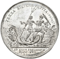 Medaillen Alle Welt: Russland, Peter I. (der Große) 1689-1725: Einseitiger Zinnabschlag Der Medaille - Ohne Zuordnung