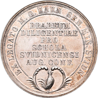 Medaillen Alle Welt: Schlesien, Schweidnitz / Swidnica: Silbermedaille O.J. (um 1860), Schulpreismed - Sin Clasificación