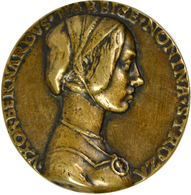 Medaillen Alle Welt: Schwere Bronzegussmedaille O.J., Vermutlich 17. Jhd. Auf Nonina Und Filippo Str - Unclassified