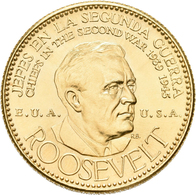 Medaillen Alle Welt: USA: Franklin D. Roosevelt, Präsident (1882-1945); Goldmedaille 1957 Der Banco - Unclassified