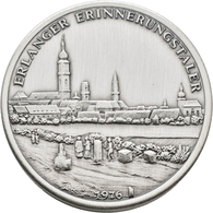 Medaillen Deutschland: Erlangen: Steck-Medaille 1976, Stadtansicht / Grundriss Der Stadt, Inhalt: 16 - Autres & Non Classés