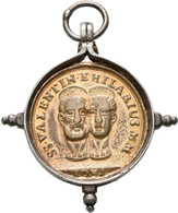 Medaillen - Religion: Italien/Viterbo: Vergoldete Wallfahrtsmedaille, 18. Jahrhundert, Av: S. ROSA D - Non Classificati