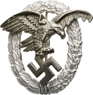 Orden & Ehrenzeichen: Drittes Reich 1933-1945: Luftwaffe Beobachterabzeichen, Buntmetall Versilbert, - Altri & Non Classificati