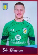 Aston Villa Sam Johnstone  Signed Card - Autógrafos