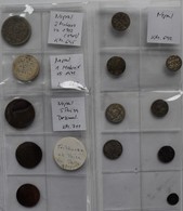 Nepal: Lot 13 Münzen, Dabei: Mohar 1971VS (KM# 682); 2 Mohars 1972VS (KM# 695); Sowie 3 X Kupfermünz - Nepal