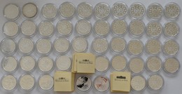 Frankreich: 46 Gedenkmünzen Aus Frankreich 1994-2002: 19 X 10 Francs (1½ Euro), 22 X 100 FRF (15 Eur - Altri & Non Classificati