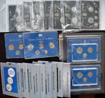 Norwegen: Sammlung 24 Diverse Kursmünzensätze Aus Norwegen. Dabei Beide Qualitäten Bankfrisch Und Po - Norway