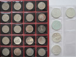 Russland: Russland / UdSSR: Lot Lot 5 X 3 Rubel Aus Silber (1990+1993 [2x]/1994/1995) Sowie 20 Münze - Rusia