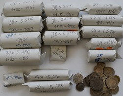 Schweiz: Schweizer Franken In Silber: Etwa 120 X 5 CHF, über 90 X 2 CHF, über 200 X 1 CHF Sowie über - Other & Unclassified