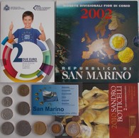 San Marino: Kleines Lot Aus San Marino, Dabei: KMS 2002, 2 Euro 2010 Botticelli, 2 Euro 2012 10-Jahr - San Marino