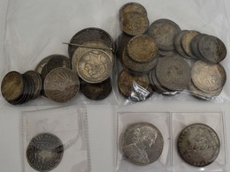 Deutschland: Lot 48 Silbermünzen; Frankfurt Vereinstaler 1860, Preussen Siegestaler 1871, Sachsen 5 - Altri & Non Classificati