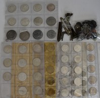 Deutschland: Kleiner Nachlass; Meist 5+10 D-Mark Münzen, Sowie Kleinmünzen Aus Aller Welt. - Autres & Non Classés