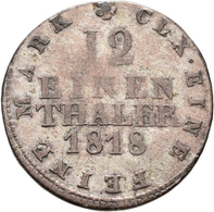 Altdeutschland Und RDR Bis 1800: Sachsen-Lot 7 Silbermünzen; Dabei Groschen O. J. (3x), Dreier 1551, - Otros & Sin Clasificación