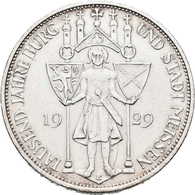 Weimarer Republik: Weimarer Republik: Lot 5 Münzen; 3 Reichsmark 1925 J Rheinlande, 3 Reichsmark 192 - Autres & Non Classés