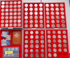 DDR: Umfangreiche Sammlung DDR Münzen Verteilt Auf 8 Lindner Boxen, Dabei Verschiedene Umlaufmünzen, - Other & Unclassified