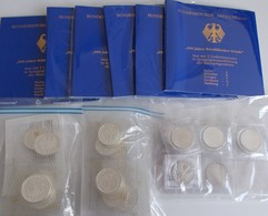 Bundesrepublik Deutschland 1948-2001: Lot Diverser Münzen Der BRD, Dabei: 12 X 5 DM Silberadler, übe - Otros & Sin Clasificación