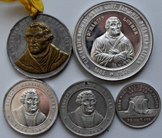 Medaillen - Religion: Kleines Lot 5 Medaillen Dr. Martin Luther / Reformation. 3 X 400 Jährige Geden - Unclassified